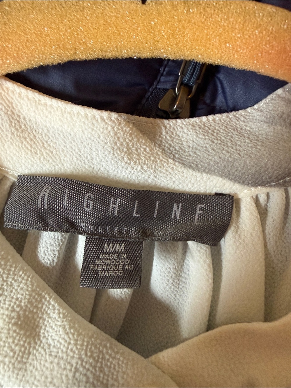 Highline Cream Blouse - Elegant Textured Women's Top